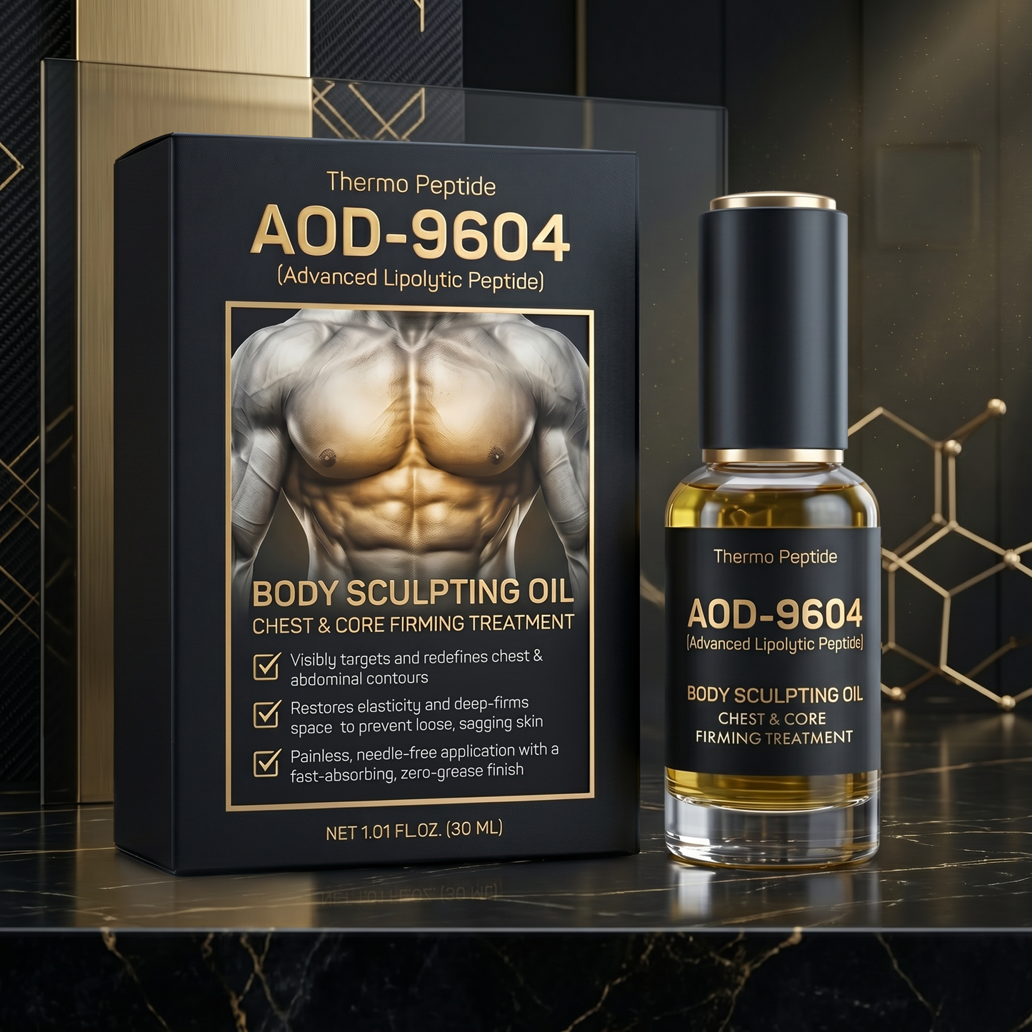 Pheromex® Thermo Peptide Body Scilpting Oil Chest & Core Firming Treatment