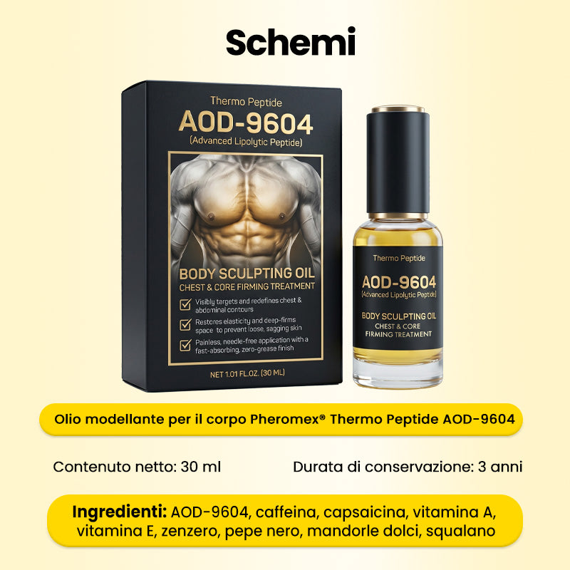 Pheromex® 💪🏻Thermo Peptide Olio Scolpente per il Corpo Trattamento Rassodante per Petto e Core