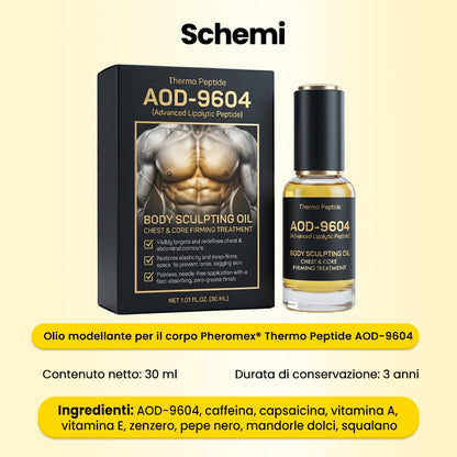 Pheromex® 💪🏻Thermo Peptide Olio Scolpente per il Corpo Trattamento Rassodante per Petto e Core